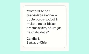 Depoimento de Camila S., do Chile, sobre as ideias prontas do ebook
