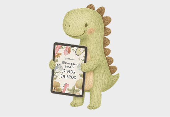 Riscos de Dinossauros para Bordado Infantil — e-book MiMarie