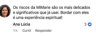 Comentário de aluna sobre a delicadeza dos riscos